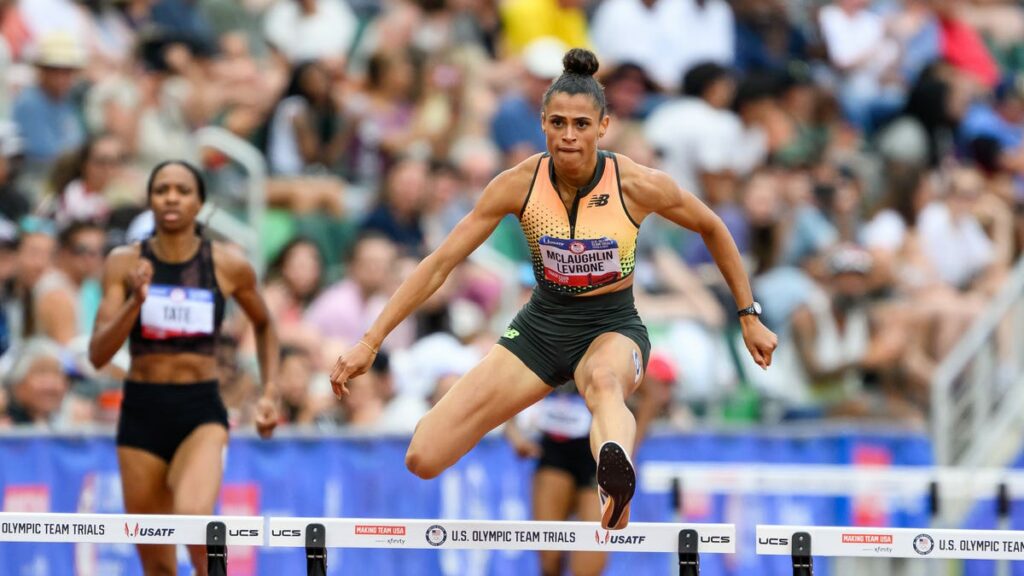 Sydney McLaughlin-Levrone sets world record at Olympic track trials