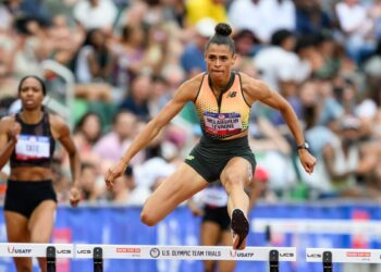 Sydney McLaughlin-Levrone sets world record at Olympic track trials