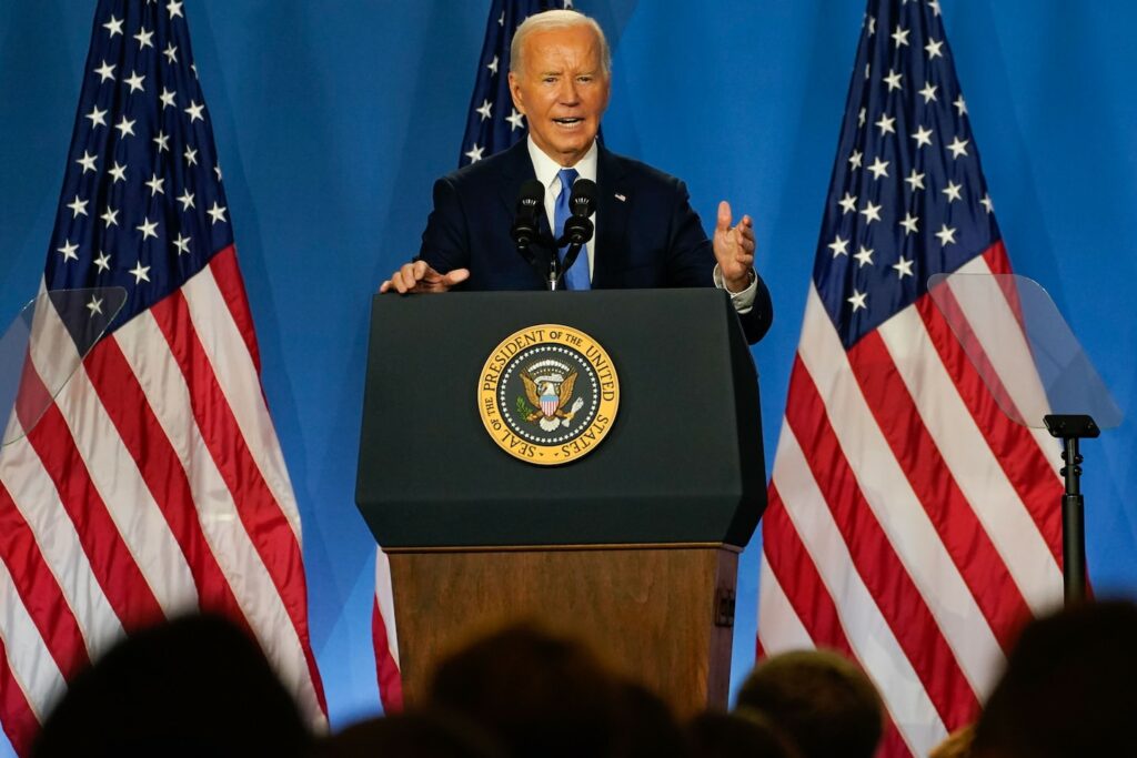 Biden heading to Michigan for rally after high-stakes news conference