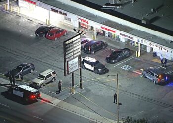 Long Beach police investigating after gunfire strikes three people at strip mall