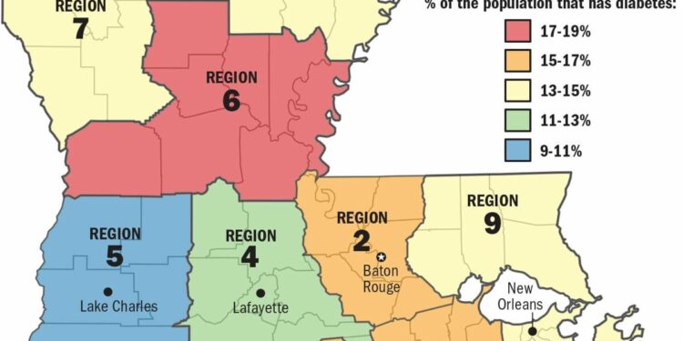 Louisiana ranks below other states in diabetes in adults | Louisiana Health